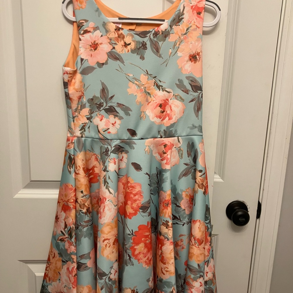 Bonnie Jean Blue Fit and Flare Sleeveless Dressed